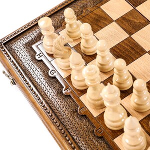 Handcrafted Chess Set: Wooden Chess Board / FREE PERSONALIZATION / 6 SIZES image 11