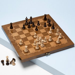 Classic Wooden Chess Set, Handmade Chess Set