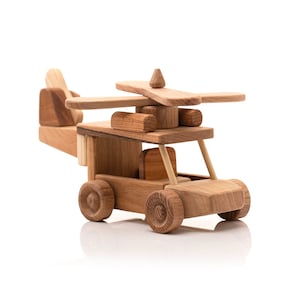 Handmade Wooden Helicopter Toy: Personalized Eco-Friendly Gift