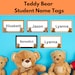 Printable Teddy Bear Name Tags Customizable for Classroom Use - Etsy