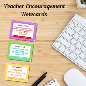 Lehrer Ermutigung Note Karten Printable Motivationszitate