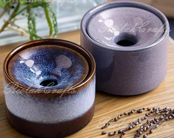 Ceramic Ashtray, Kiln-Fired Creative Ashtray, Windproof And Ash-Proof, Room Decor, Desktop Decoration, Ashtray With Lid, Gift For Him