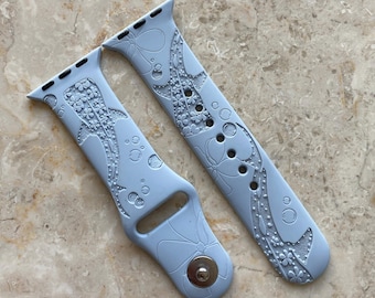 Cinturino per Apple Watch con incisione "Squalo balena" - misure: 38 mm, 40 mm, 41 mm (piccolo)