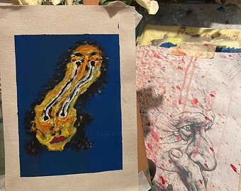 Acrylmalerei, disegno acrilico su tela