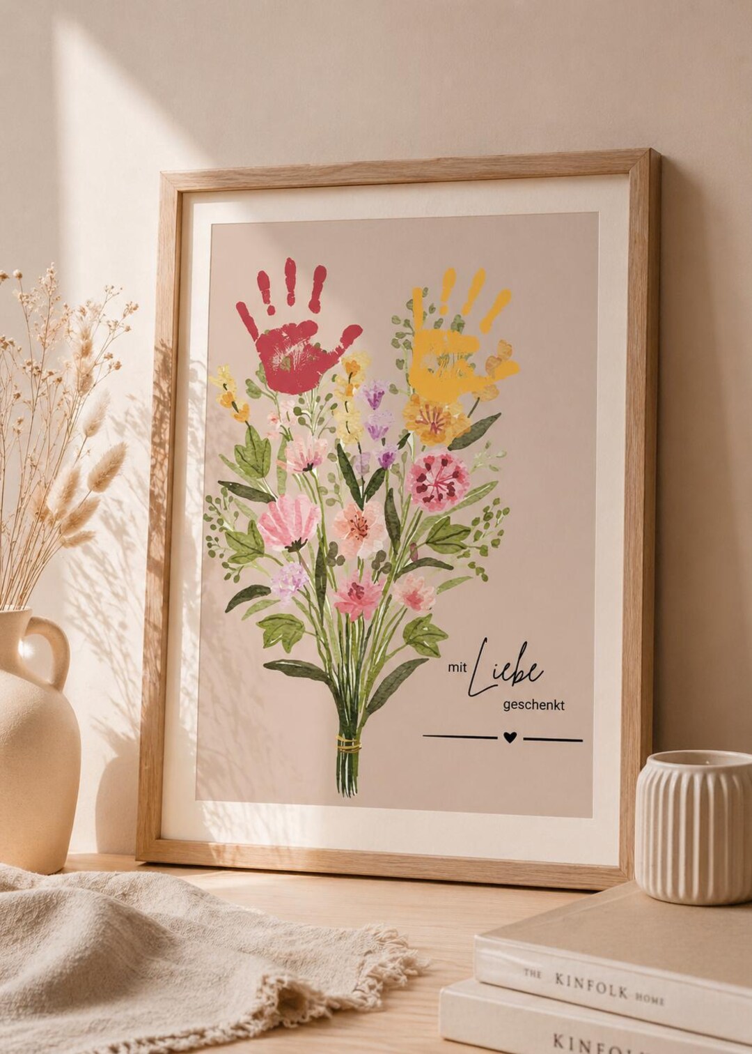 Flower Handprint Craft Art, Printable | Mother's Day, for Mom's ...
