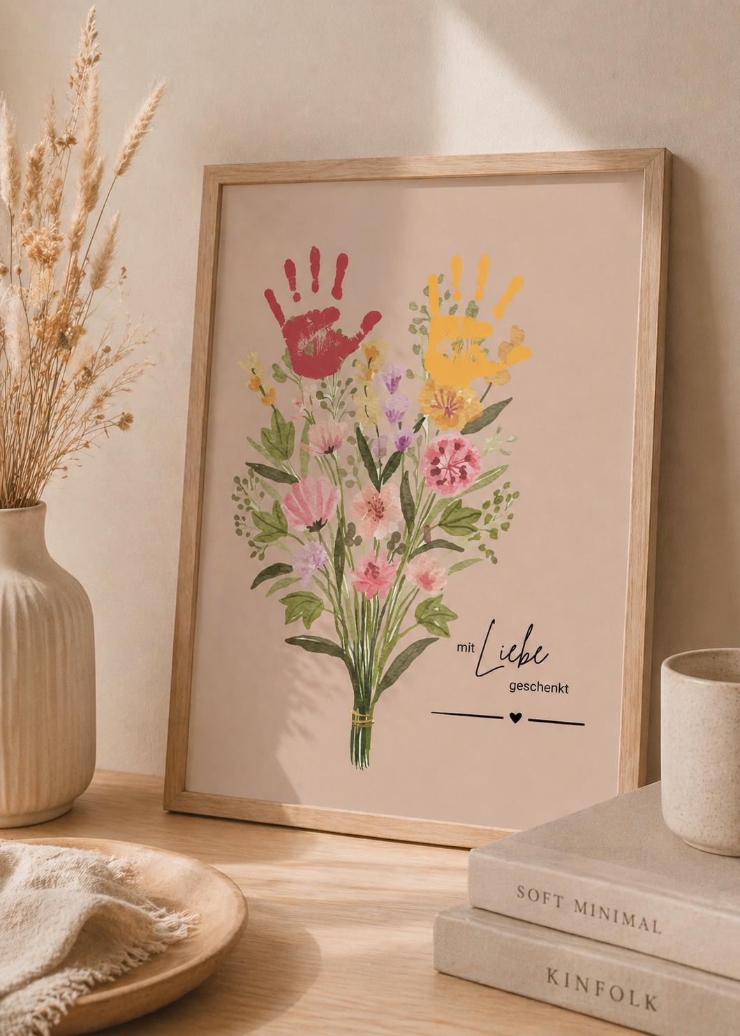Flower Handprint Craft Art, Printable | Mother's Day, for Mom's ...