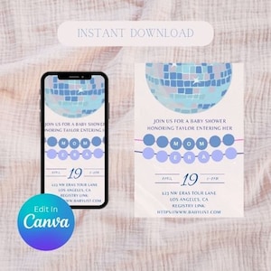 Customizable Mom Era Baby Shower Invitation