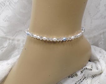 Something Blue For Bride Pearl Anklet Ankle Bracelet Bridal Shower Gift For Bride