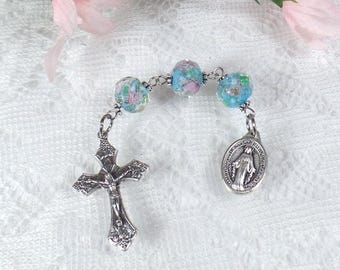 Three Hail Mary Devotional Chaplet Rosary Confirmation RCIA Catholic Mothers Day Gift