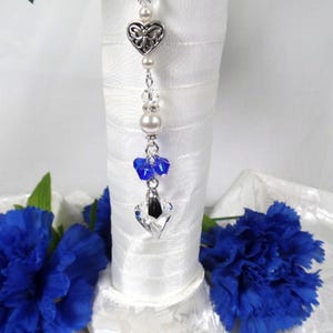 Something Blue Heart Bridal Bouquet Charm Bridal Shower Gift