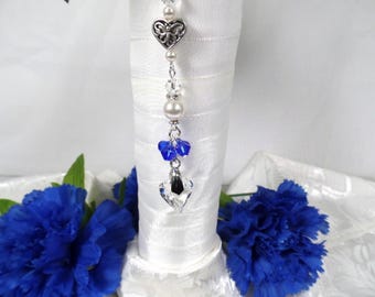 Something Blue Heart Bridal Bouquet Charm Bridal Shower Gift