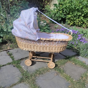 wicker doll cradle - sold unfinished - new - optional filling