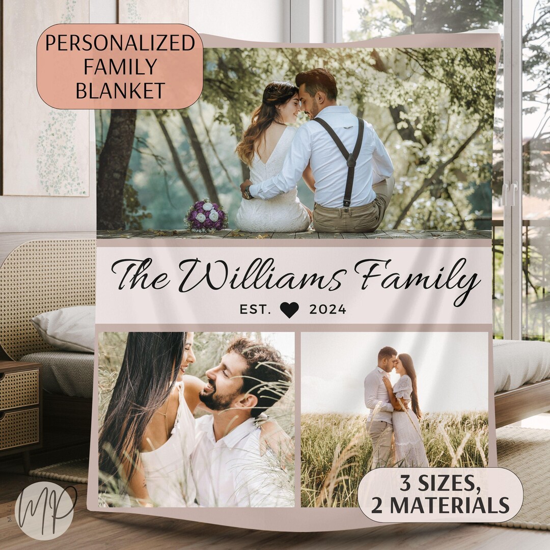 Personalized Couple Photo Blanket for New Family Custom Picture Blanket ...