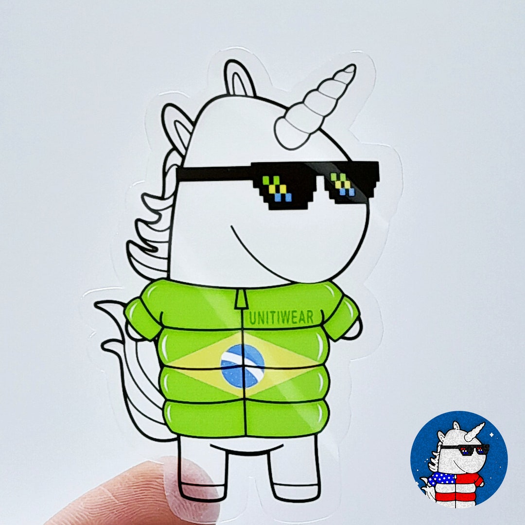 Sticker B Rasil Brazil Vinyl Stickers World Flag Sticker Brazil Vinyl Sticker Unicorn ...