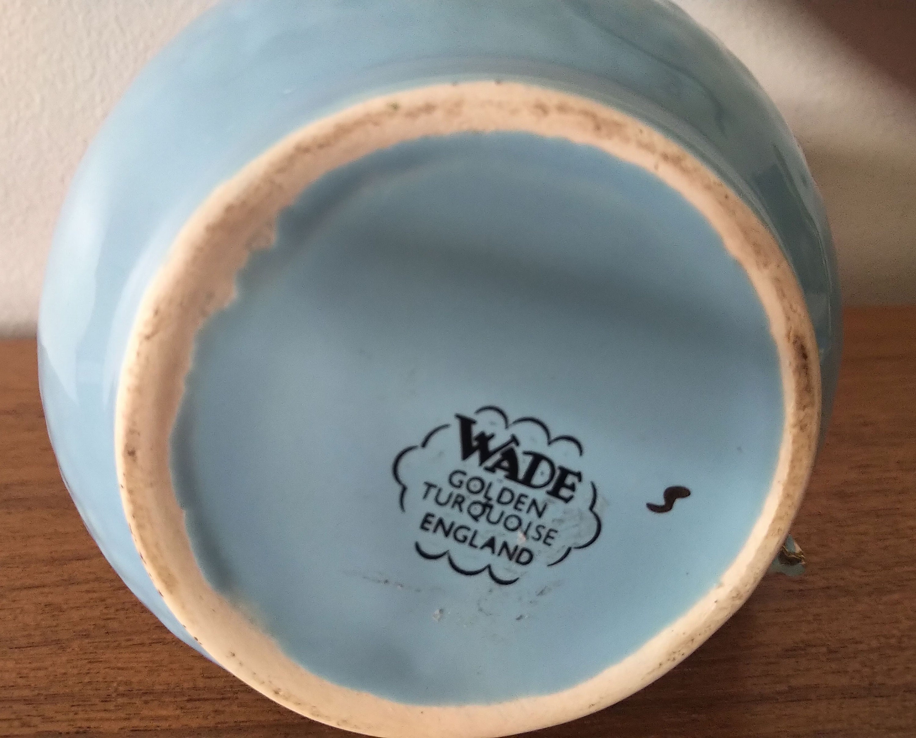 Wade England Golden Turquoise Large Creamer Small Pitcher Etsy