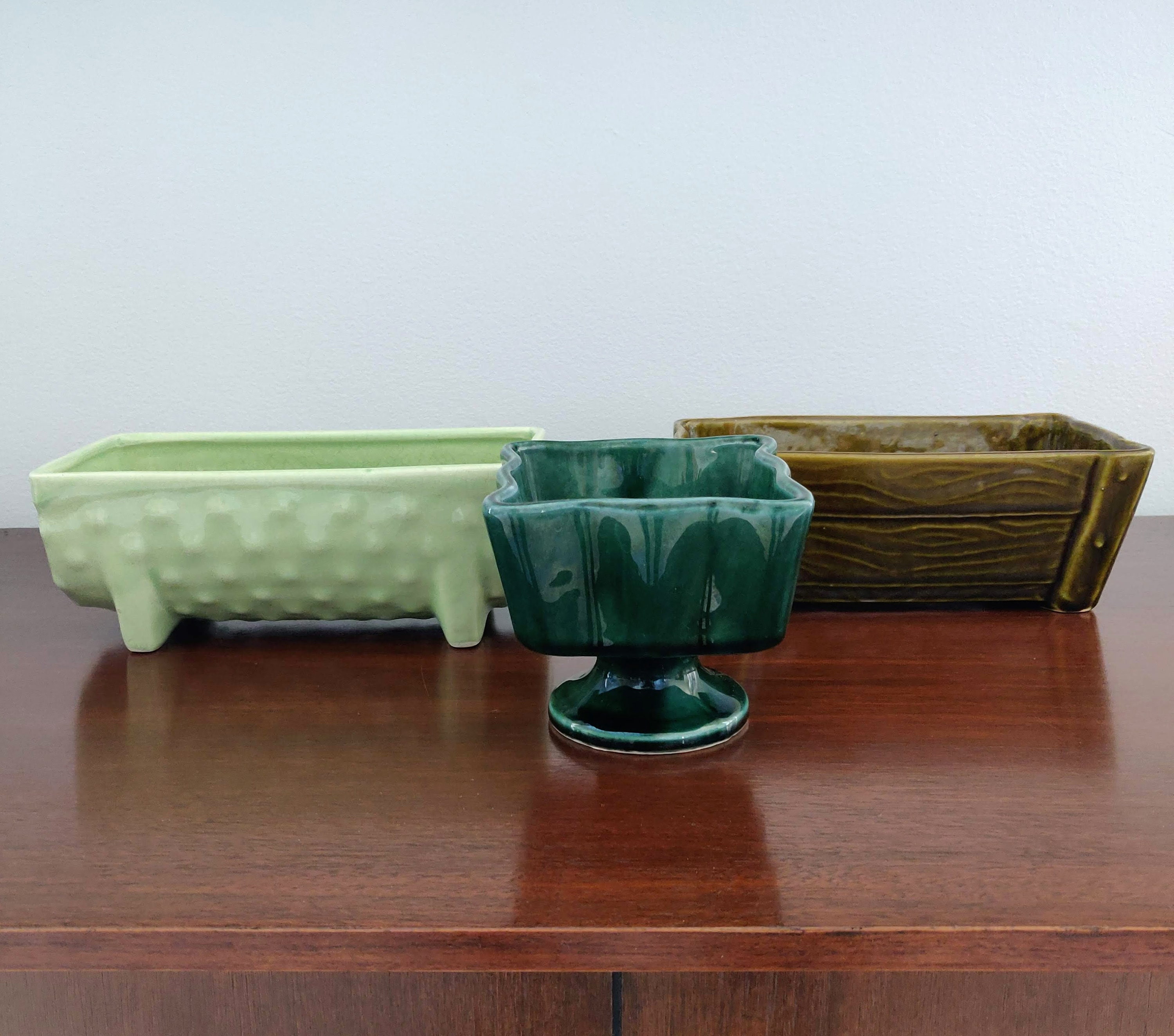 Mid Century Ceramic Planter Collection Curated Group Etsy