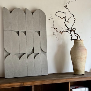 FORMES TACTILES | Abstract Handmade 3D Wall Art | Graphic Wall Piece | Custom Relief Wall Painting | Orange Wall Art