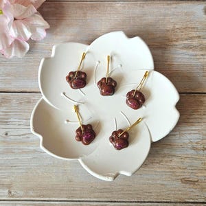 Steekmarkeerder in de vorm van een poot, gemaakt van polymeerklei | Breiaccessoires | Haakaccessoires | Handgemaakt breihulpmiddel | Individuele selectie