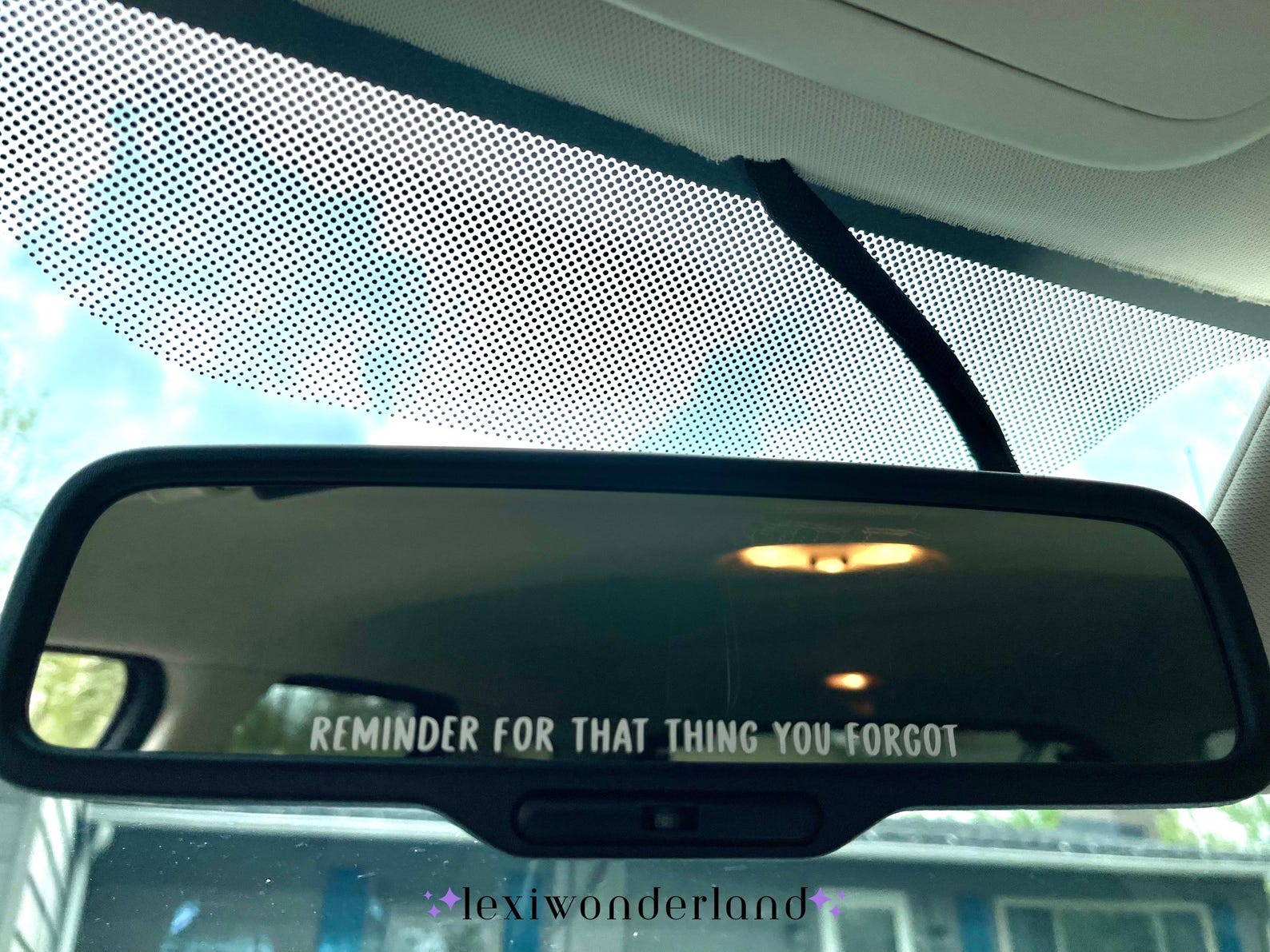 Self Reminder Sticker | Car Mirror Decal | Car Organizer Accessory - Etsy