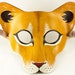 Red Panda Handmade Leather Mask Firefox Halloween Costume Masquerade ...
