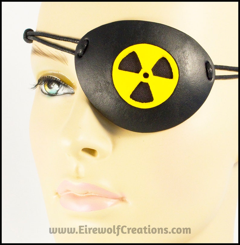 Seethrough Eye Patch Radioactive Hazard Leather Etsy