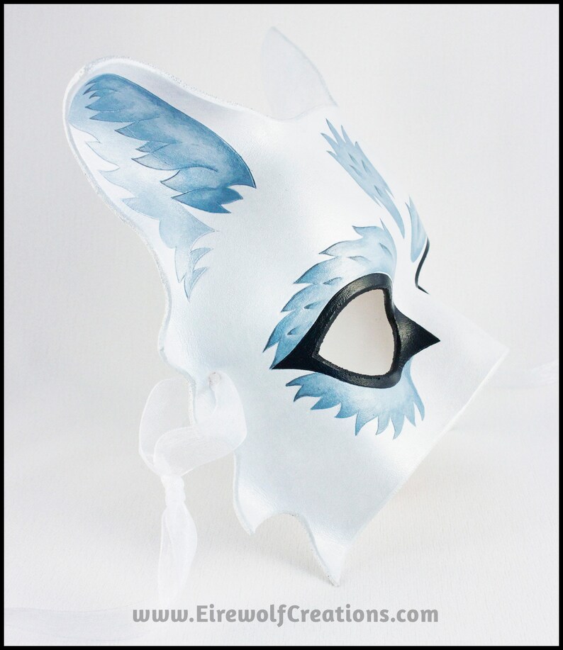 Silver Wolf Handmade Leather Half Mask Carnival Masquerade - Etsy