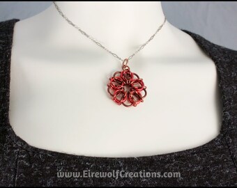 Celtic Star chainmaille pendant or keychain, chainmail jewelry or key chain, AKA maille or chain mail
