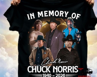 In Memory of Chuck Norris 1940-2026 T-Shirt, Thank You for the Memories Tee, Walker Texas Ranger Fan Gift