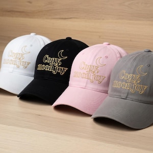 Artemis II Copy Moon Joy Embroidered Hat, Vintage Navy Washed Dad Hat, Space Lover gift For Fan