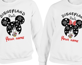 Personalized Disneyland Paris Family Sweatshirt, Custom Vacation Jumper