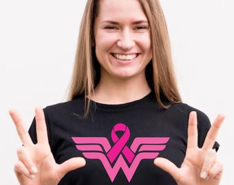 Cancer Ribbon Wonder Shirt, Cancer Survivor T-Shirt, Cancer Warrior Shirt, Breast Cancer Shirt, Cancer Fighter, Cancer Awareness Shirt