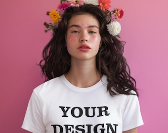 Custom 100% Cotton Unisex T-Shirt, Print Your Own Design Front and Back