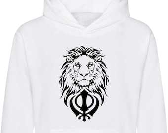 Sikh Lion Khanda Symbol Hoodie