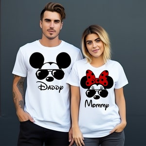 T-shirt familial personnalisé Disneyland, vacances en groupe en famille, T-shirt avec nom personnalisé Mickey Minnie, t-shirt adulte unisexe pour enfants