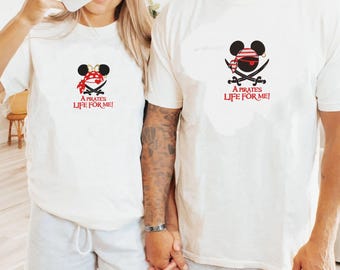 Gesticktes Piraten-Leben für mich 2025 T-Shirt, Disney-Pirat Mickey Minnie Cruise Shirts, Piratenfamilie passendes Geschenk-T-Shirt