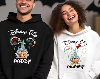 Spersonalizowana rodzinna bluza z kapturem Disneyland 2025, grupowe rodzinne wakacje, wycieczka do Disneya z niestandardowym tekstem, bluza z kapturem dla dorosłych unisex dla dzieci