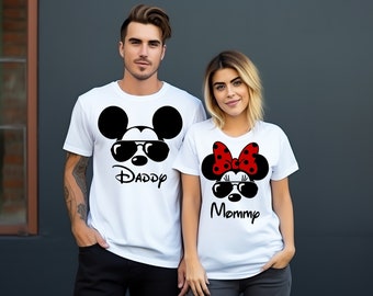 Personalized Family Disneyland T-shirt, Group Family Holiday Vacation, Mickey Minnie Custom Name Text T-shirt, Adult Unisex Kids Tee Top
