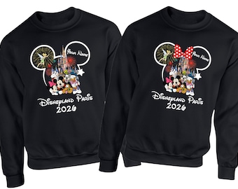 Personalized Family Disneyland 2026 Sweatshirt, Group Family Holiday Vacation, Disney Custom Name Text Jumper, Adult Unisex Kids Jumper Top