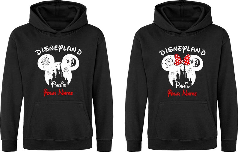 Personlig Disneyland Paris-huvtröja för familjen, semesterresa 2025 bild 3