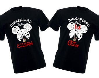 Personalized Disneyland Paris Family T-Shirt, Mickey and Friends Holiday Vacation Tee