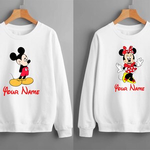 Sudadera familiar personalizada de Disneyland, vacaciones familiares en grupo, sudadera de Disneyworld a juego con nombre personalizado, top de jersey para niños unisex para adultos