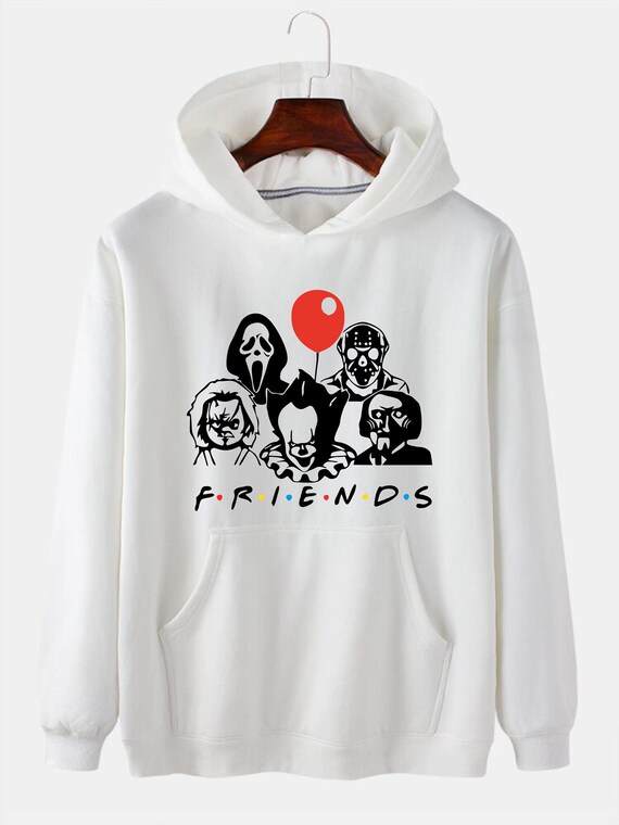 Halloween Friends Hoodie Horror Movie Characters Halloween Movie Killers Matching Hoodie Friends Hoodie Adult Unisex Kids Hood Top Etsy
