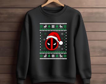 Merry Christmas Marvel Deadpool Sweatshirt, Merry Christmas 2024 Superhero Lovers, Xmas Gift For Friends And Family, Unisex Jumper Top