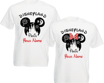 Personalised Disneyland Paris Family T-Shirt, Group Family Holiday Vacation, Mickey And Friends Custom Name shirt, Adult Unisex Kids Tee Top