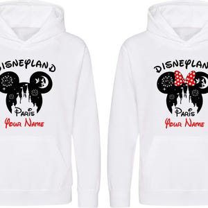 Personlig Disneyland Paris-huvtröja för familjen, semesterresa 2025 bild 2