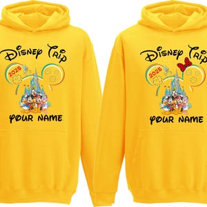 Personalized Family Disneyland 2025 Hoodie, Group Family Holiday Vacation, Disney Trip Custom Name Text Hoodie, Adult Unisex Kids Hood Top image 5