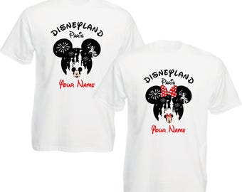 Personalised Disneyland Paris Family T-Shirt, Group Family Holiday Vacation, Mickey And Friends Custom Name shirt, Adult Unisex Kids Tee Top