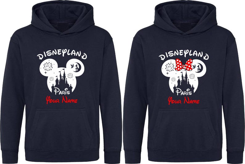 Personlig Disneyland Paris-huvtröja för familjen, semesterresa 2025 bild 4