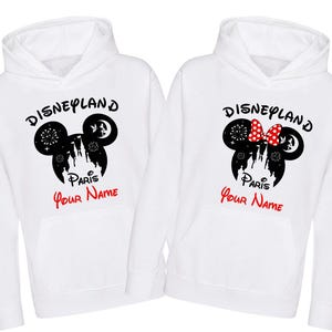 Personlig Disneyland Paris-huvtröja för familjen, semesterresa 2025 bild 1