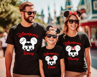 Personalised Disneyland Paris Family T-Shirt, Group Family 2025 Vacation, Disneyland 2025 Custom Name T-shirt, Adult Unisex Kids Tee Top